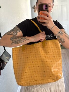 Sam Edelman Yellow Patterned Tote Bag